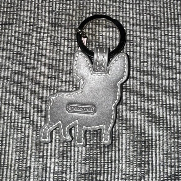 Coach Authentic French Bulldog Dog Fob Keychain Keyring Pouch RARE Discontinued - Picture 4 of 4